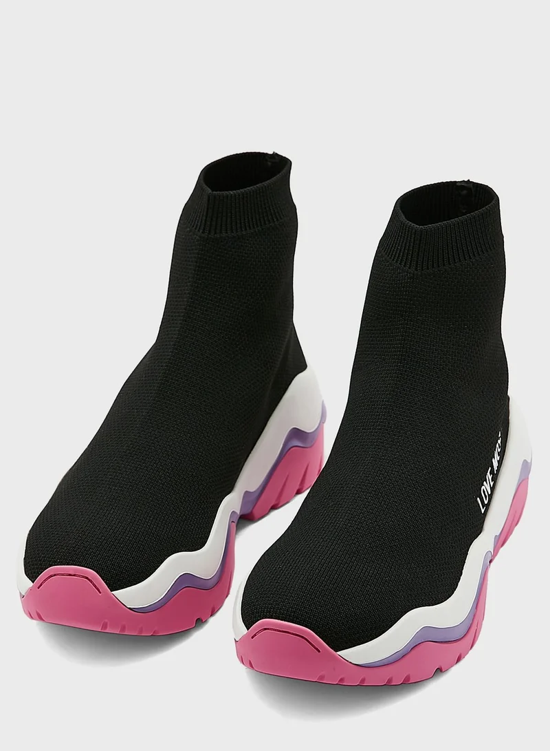 Love Moschino Roller Coaster High Top Sneakers
