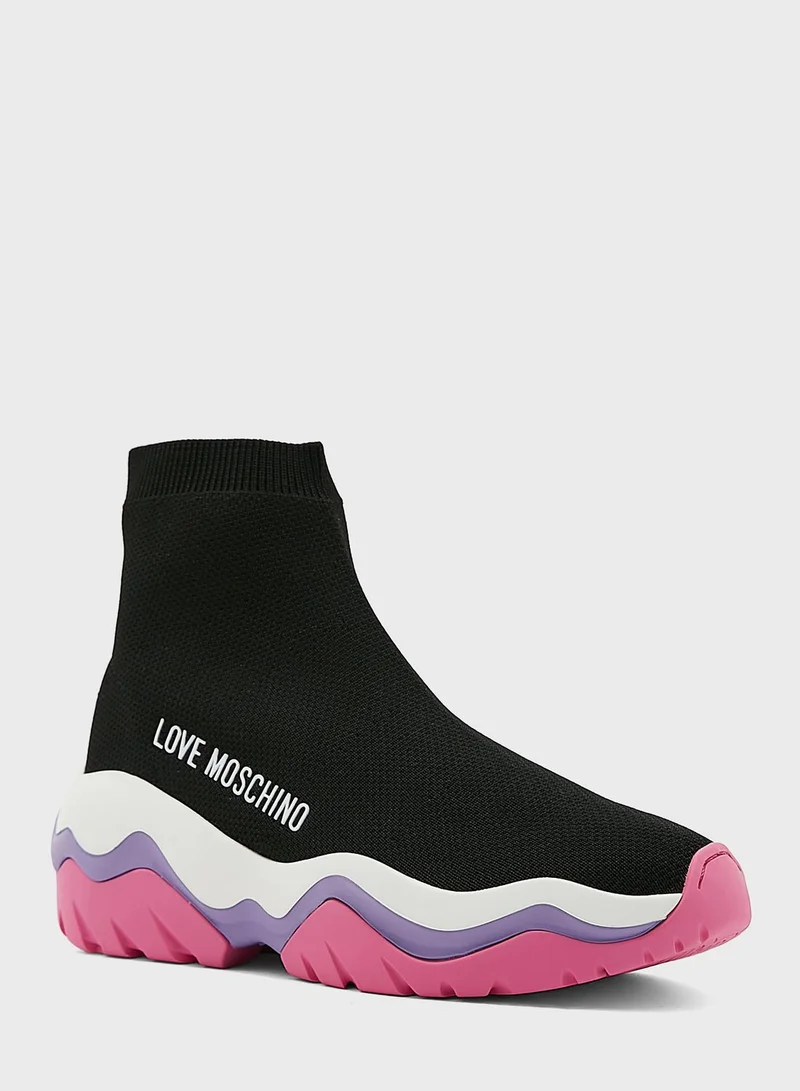 Love Moschino Roller Coaster High Top Sneakers