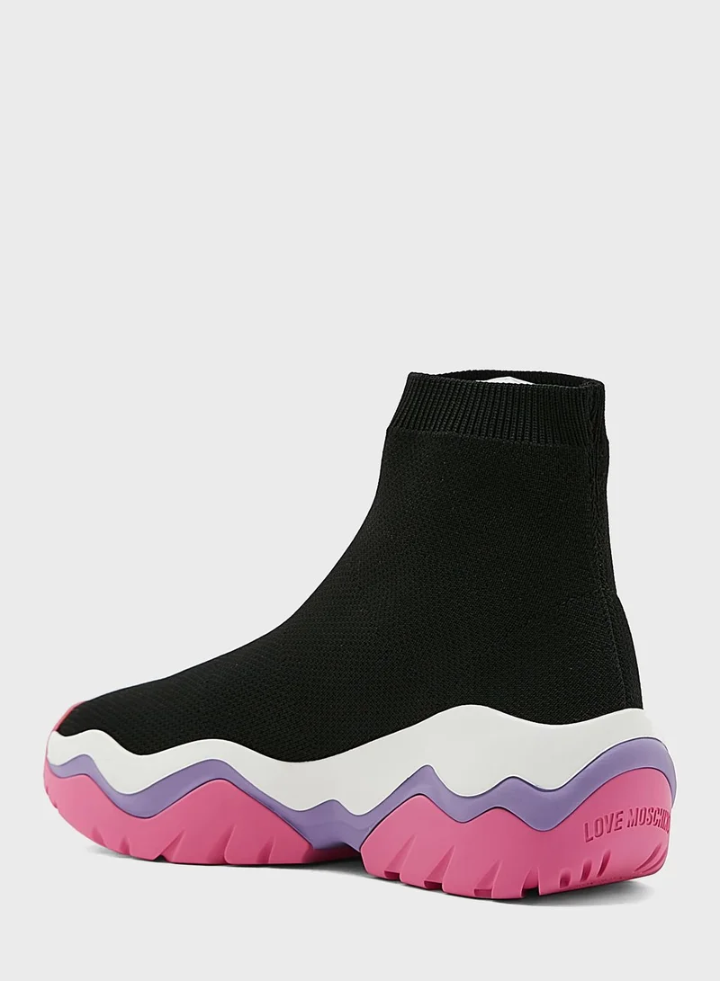 Love Moschino Roller Coaster High Top Sneakers