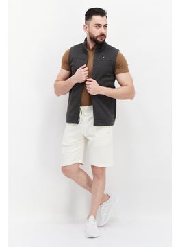 Tailor Vintage Men High Neck Sleeveless Solid Vest, Grey  - Image 3