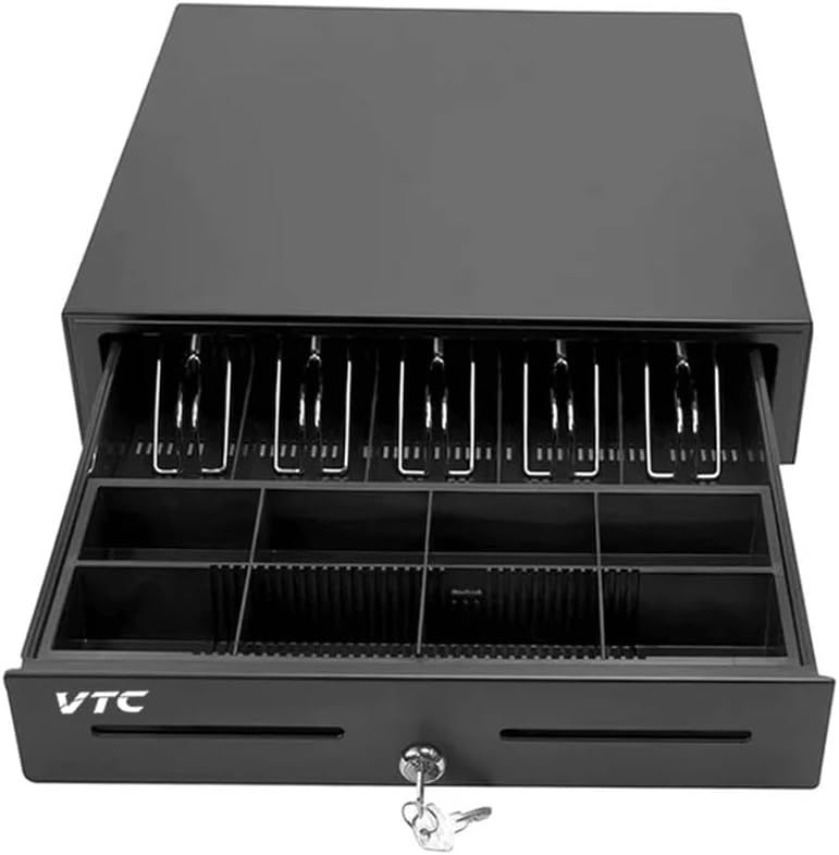 Heavy Duty Cash Drawer 8 Coin and 5 Banknotes for POS System USB Cable