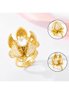 Women's Flower Blooming Ring Adjustable Wrap Open Jewelry for Women & Friend & Mom & Bride & Girlfriend & Sisters & Teen as Gift - pzsku/Z580C84022AC19FBC1222Z/45/_/1697097024/fd89430d-21b3-4137-ad7b-cd0c212e7d8a