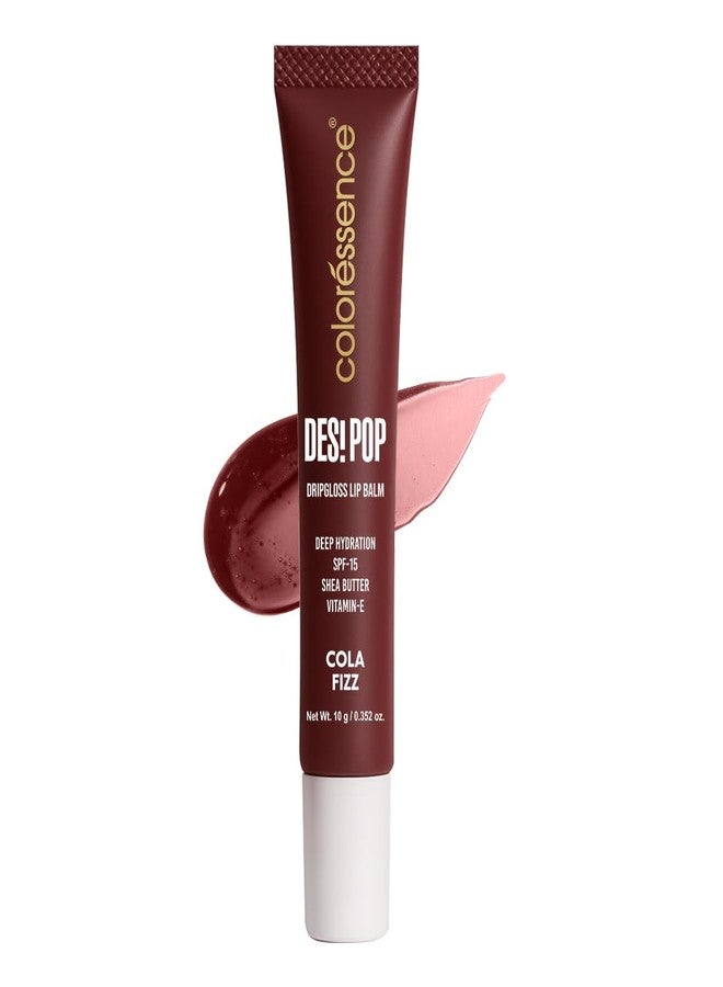 Coloressence Desi Pop DripGloss Lip Balm SPF-15, Cola Fizz, 10gm | Deep Hydration | Enriched with Vitamin E, Shea Butter & Coconut Oil - Image 1