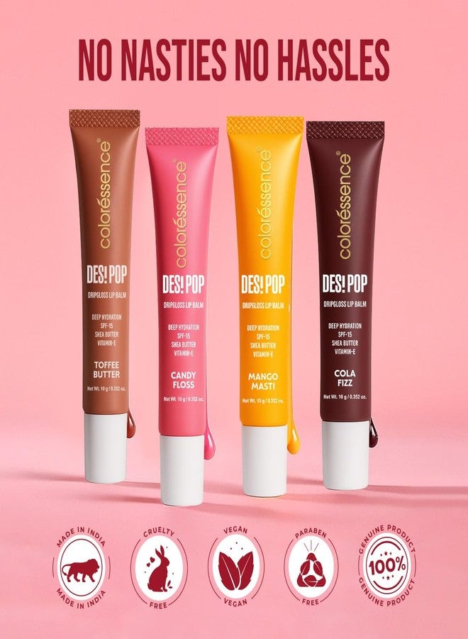 Coloressence Desi Pop DripGloss Lip Balm SPF-15, Cola Fizz, 10gm | Deep Hydration | Enriched with Vitamin E, Shea Butter & Coconut Oil - Image 5
