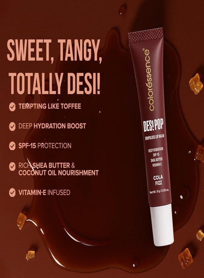 Coloressence Desi Pop DripGloss Lip Balm SPF-15, Cola Fizz, 10gm | Deep Hydration | Enriched with Vitamin E, Shea Butter & Coconut Oil - Image 3