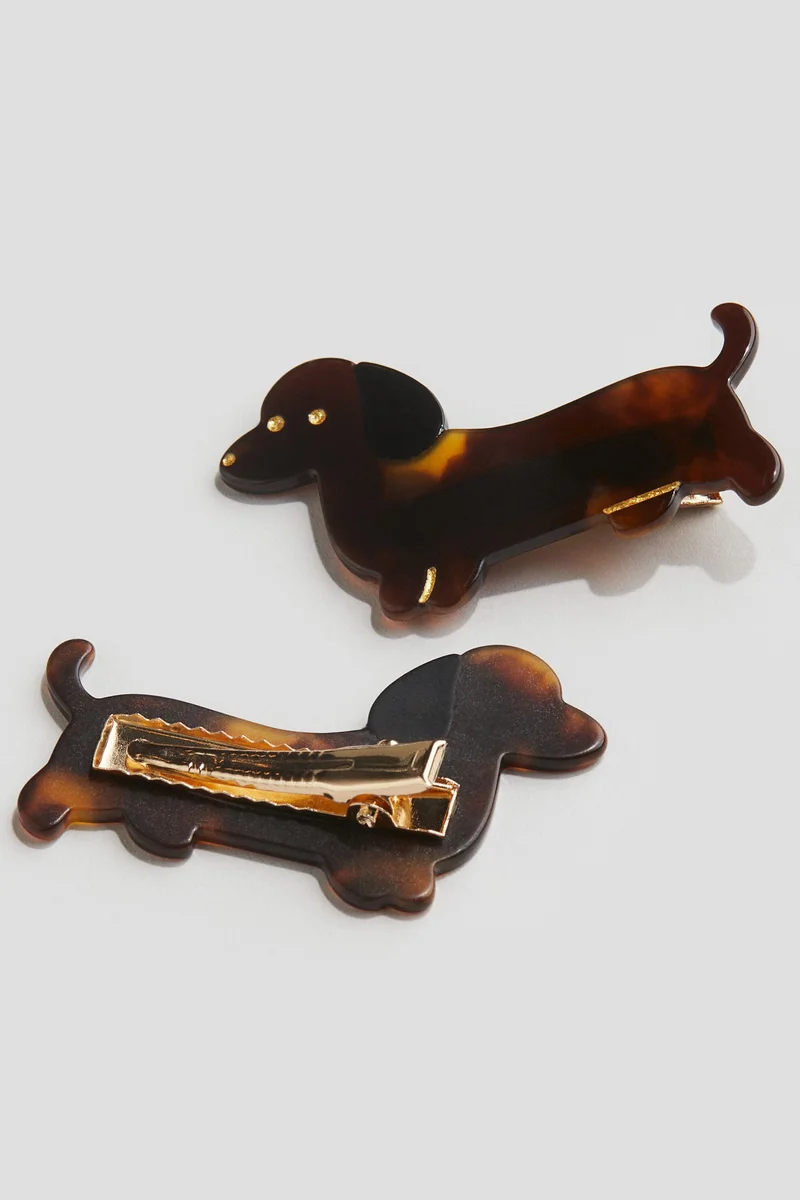H&M 2-pack appliquéd hair clips