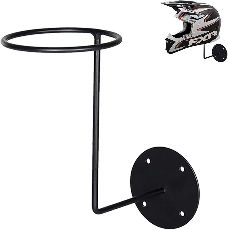 TERRIFI Motorcycle Accessories Helmet Holder, Metal Stand Wall Mounted Hanger Rack for Jacket, Coats, Hats, Dancing Masks, Ball Back for Basketball, Football, Volleyball - Image 1