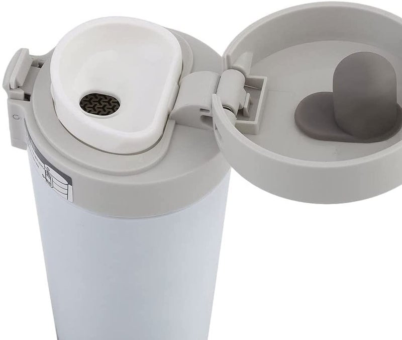 IVAR Thermos Flask with Lid Insulated Travel Tea and Coffee Mug Portable Stainless Steel Vacuum Insulated Tumbler Cup for Hot Cold Drinks380 ML White1Pc - Image 3