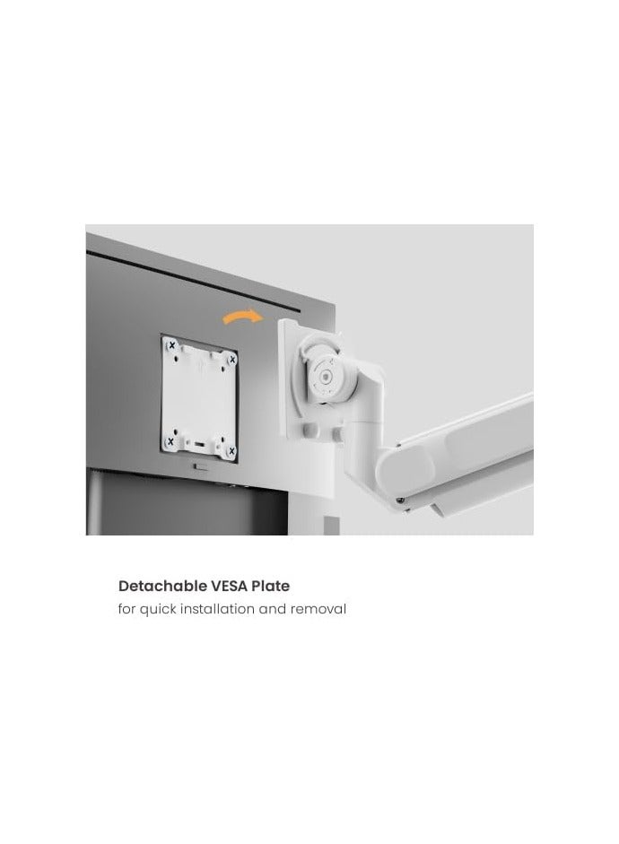 Newstar LDT92-C012 Heavy Duty Gas Spring Monitor Arm – Fits 24″–57″ Flat/Curved Screens – Supports up to 27 kg Flat / 22 kg Curved – Full Motion with Tilt, Swivel & Rotation – VESA 75×75–200×200 - Image 3