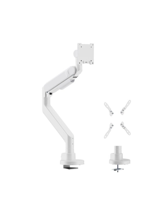Newstar LDT92-C012 Heavy Duty Gas Spring Monitor Arm – Fits 24″–57″ Flat/Curved Screens – Supports up to 27 kg Flat / 22 kg Curved – Full Motion with Tilt, Swivel & Rotation – VESA 75×75–200×200