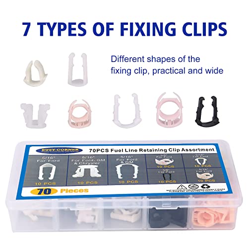 BUSY-CORNER 70 Pieces Fuel Line Retaining Clip, Fuel Line Retainer Clip Assortment Kit … - Image 4