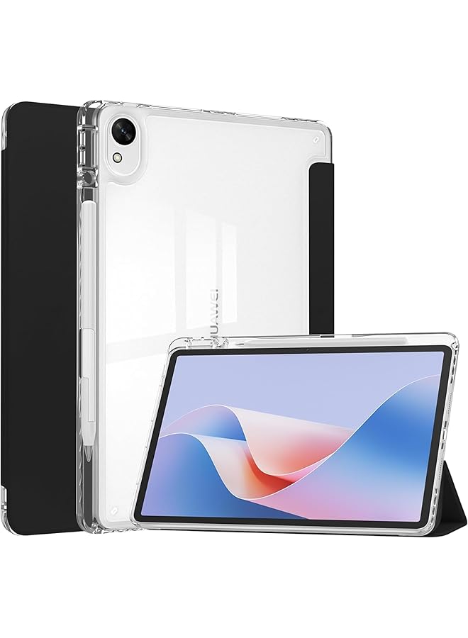 Cover Compatible With Huawei Matepad 11.5S 2024 Case With Pencil Holder Slim Lightweight Tpu Shockproof Cover With Clear Back Silicone Shell Protective For Huawei Matepad 11.5S 2024 Black