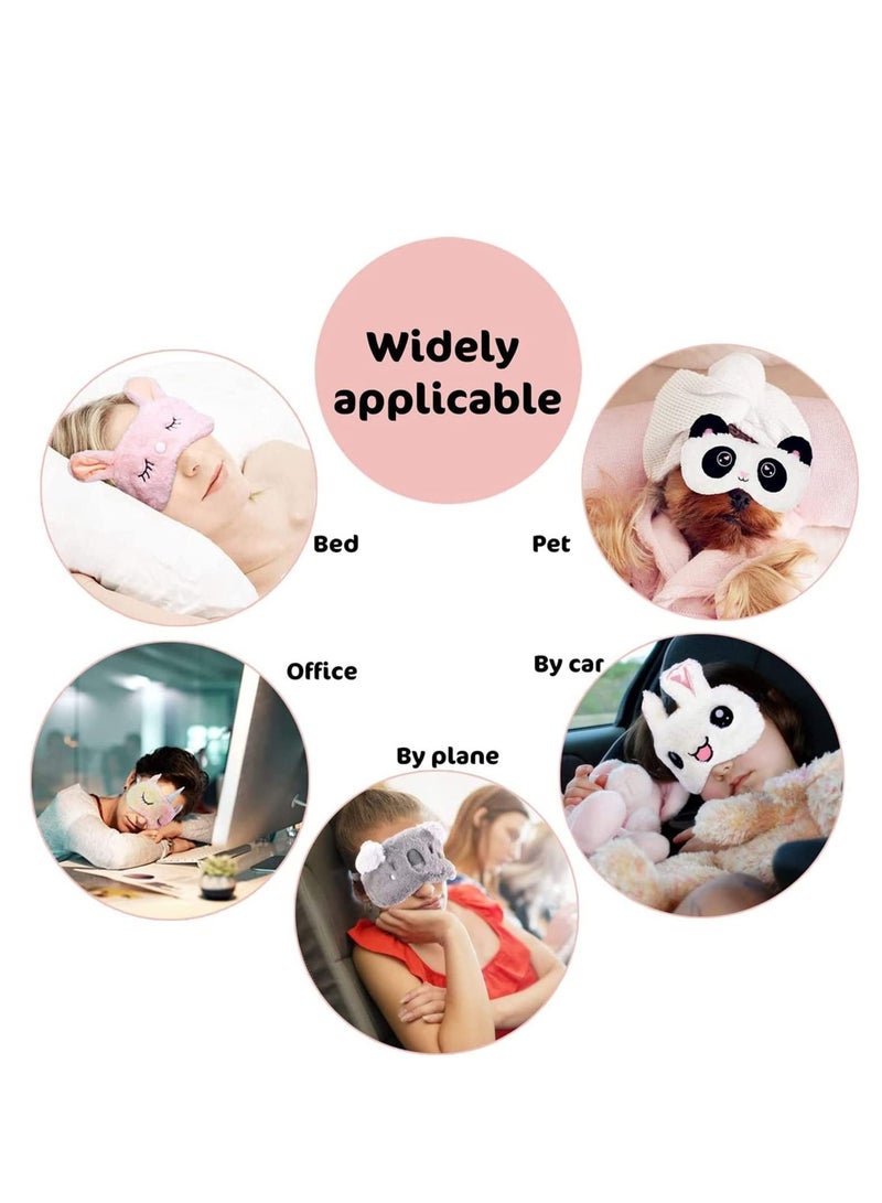 SYOSI Kids Sleep Mask, 6 Pcs Unicorn Eye 3D Eye Sleeping Night Blindfold Cartoon Travel Breathable Eyeshade for Women Adult, Girls Children - Image 3