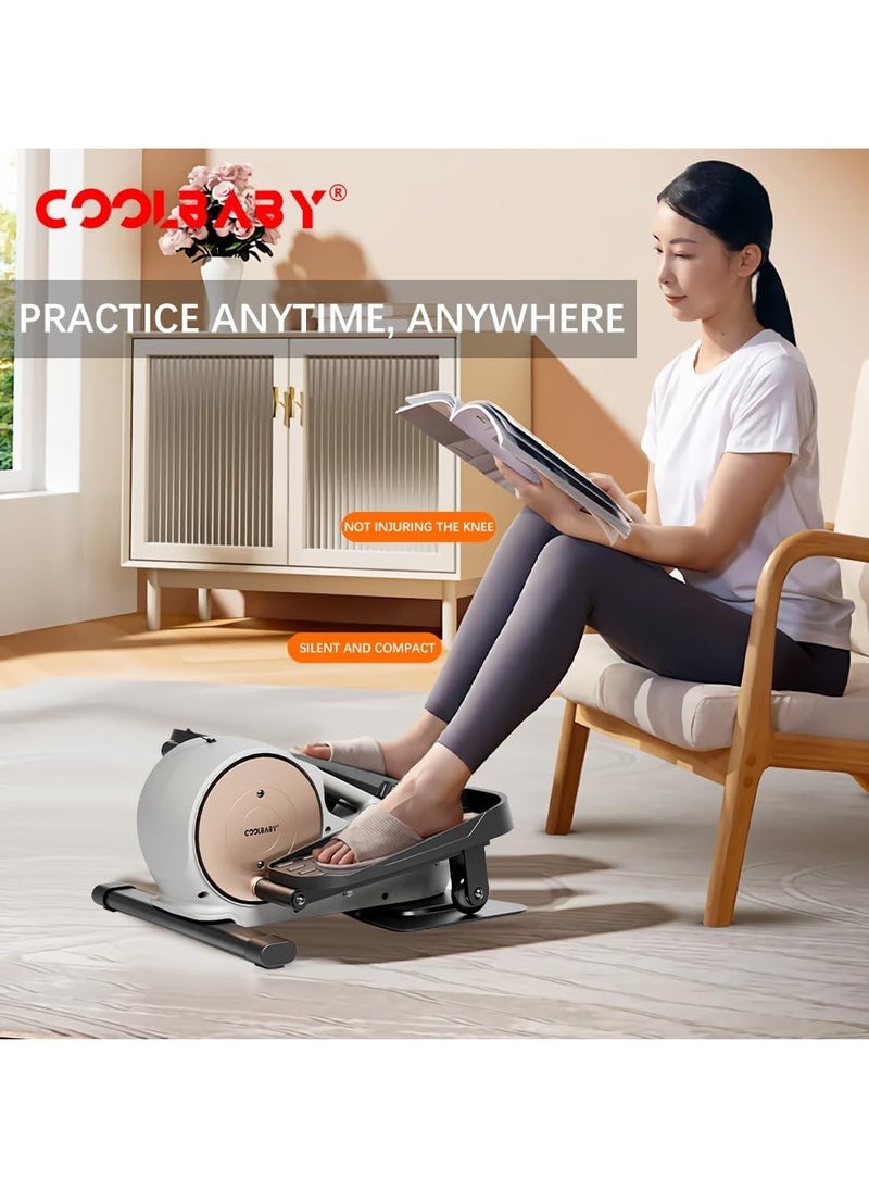 Cool Baby Style COOLBABY Under Desk Elliptical,Mini Elliptical Machines,Stair Stepper,Magnetic Ellipse Leg Exerciser for Home Office Use,8-Level Adjustable  - Image 2