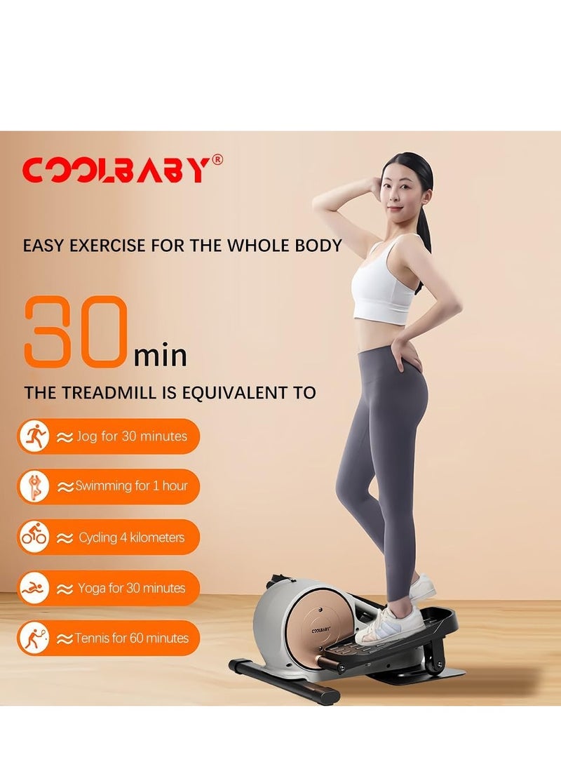 Cool Baby Style COOLBABY Under Desk Elliptical,Mini Elliptical Machines,Stair Stepper,Magnetic Ellipse Leg Exerciser for Home Office Use,8-Level Adjustable  - Image 3