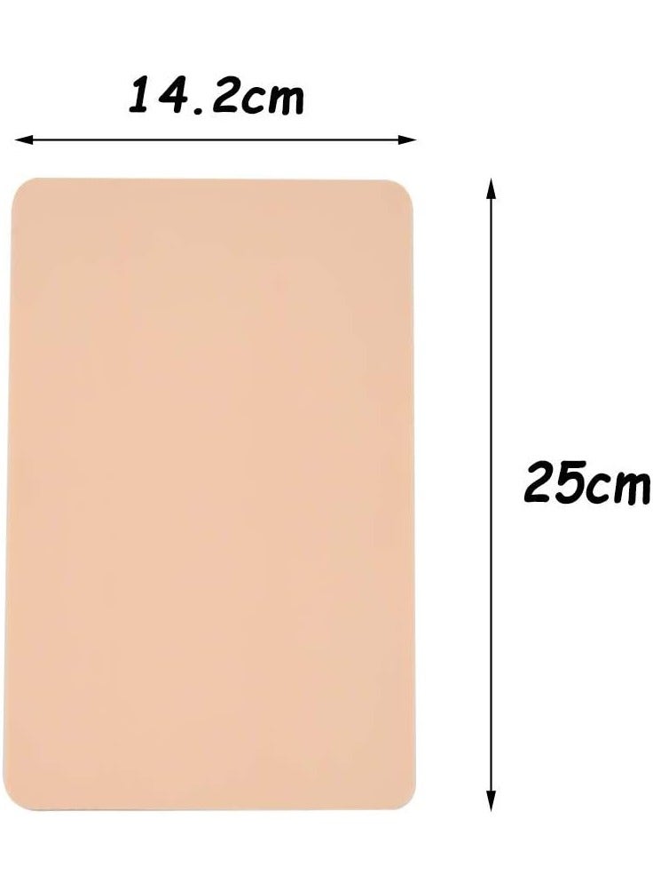 ORiTi 3-Piece Blank Silicone Tattoo Skin Double-sided Practice Beige - Image 3