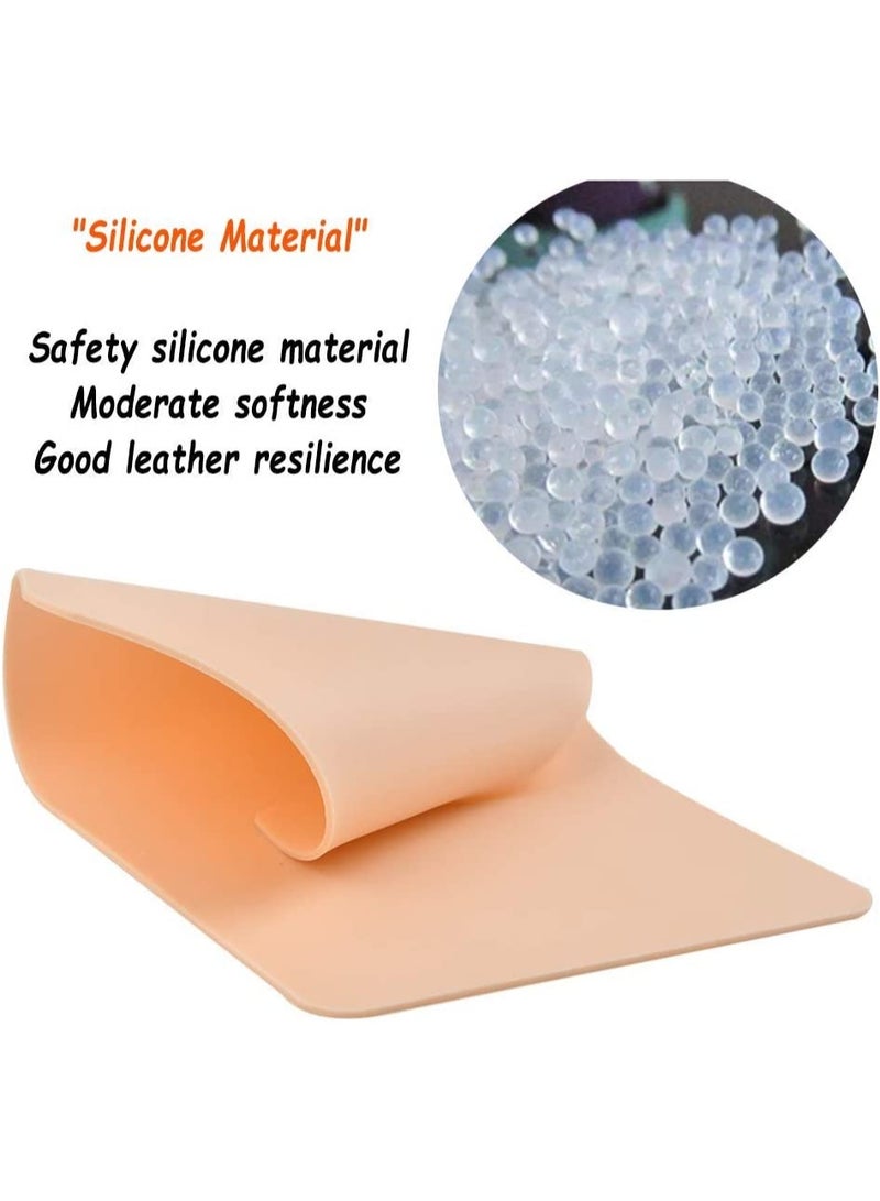 ORiTi 3-Piece Blank Silicone Tattoo Skin Double-sided Practice Beige - Image 5