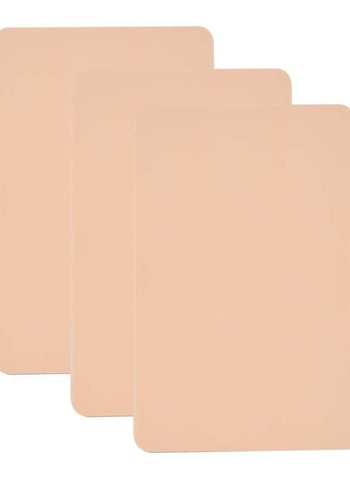 ORiTi 3-Piece Blank Silicone Tattoo Skin Double-sided Practice Beige - Image 1