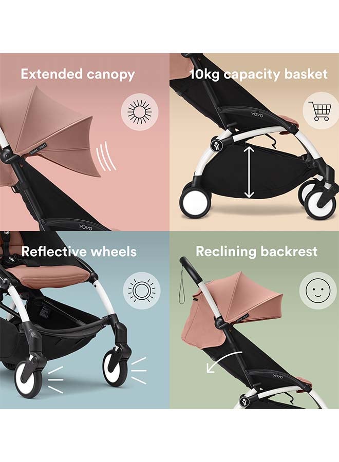 Stokke YOYO3 Frame White + Newborn & 6+ Pack Bundle Ginger - Image 5