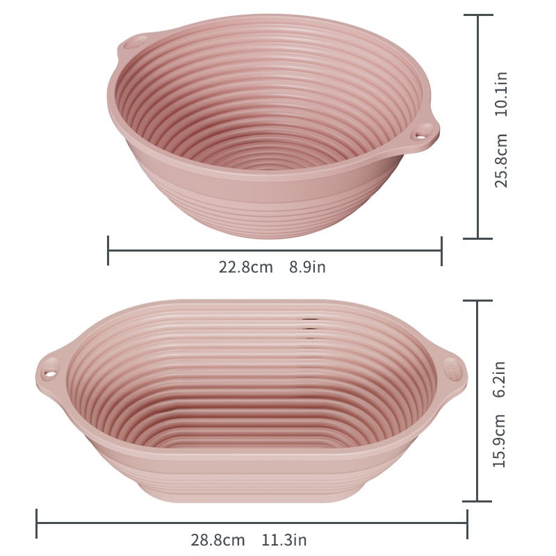 Silicone Fermentation Basket Household Oven Baking Dough Fermentation Bowl Folding High Temperature Resistant Large Capacity Bread Fermentation Basket - Image 5