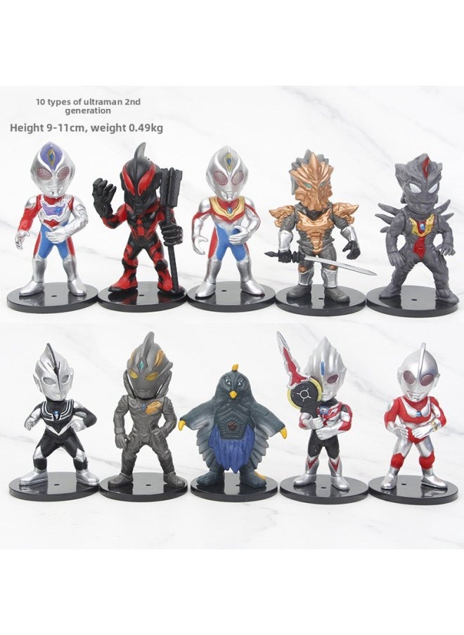 Generic - Ultraman Salted Egg Superman Monster DiGa Twisted Egg Hand-made Toy Doll Car Decoration Cake Decoration Model-Color:20 Sets Minimum Order 6 Models C Ultraman 11CM0.25KG - Image 1