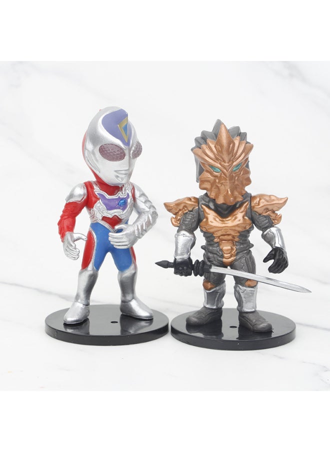 Generic - Ultraman Salted Egg Superman Monster DiGa Twisted Egg Hand-made Toy Doll Car Decoration Cake Decoration Model-Color:20 Sets Minimum Order 6 Models C Ultraman 11CM0.25KG - Image 1
