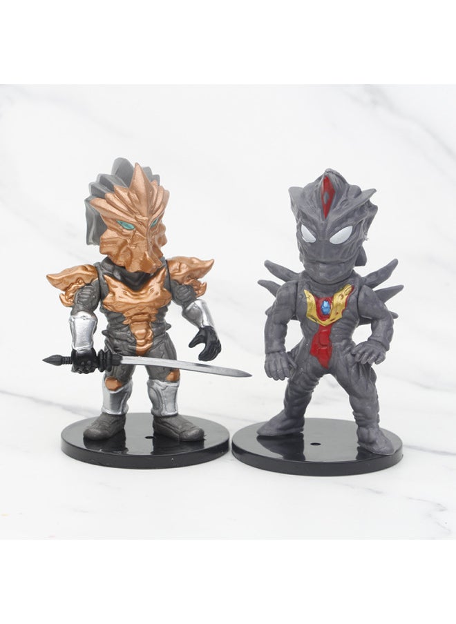Generic - Ultraman Salted Egg Superman Monster DiGa Twisted Egg Hand-made Toy Doll Car Decoration Cake Decoration Model-Color:20 Sets Minimum Order 6 Models C Ultraman 11CM0.25KG - Image 1