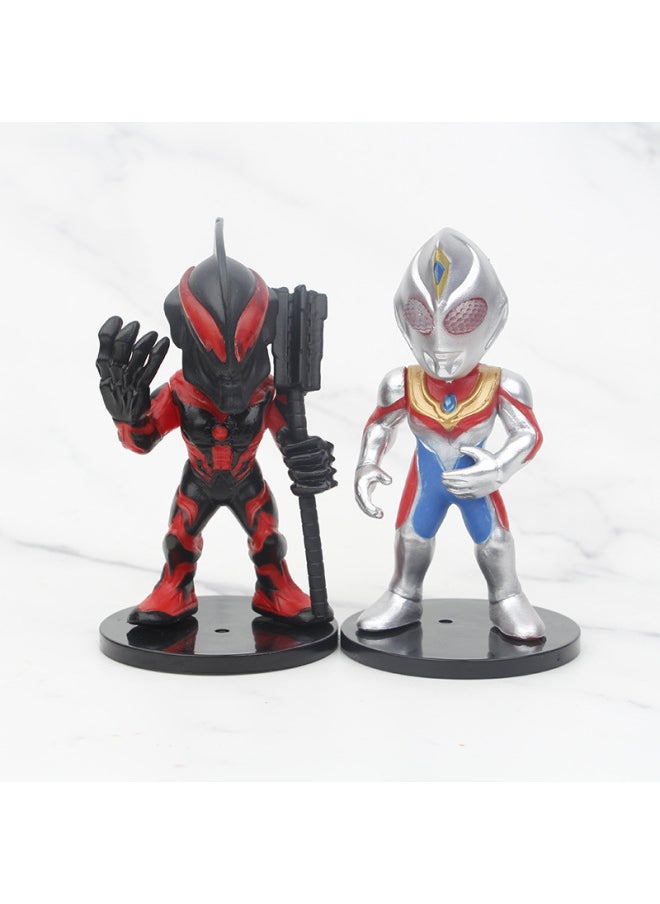 Generic - Ultraman Salted Egg Superman Monster DiGa Twisted Egg Hand-made Toy Doll Car Decoration Cake Decoration Model-Color:20 Sets Minimum Order 6 Models C Ultraman 11CM0.25KG - Image 1