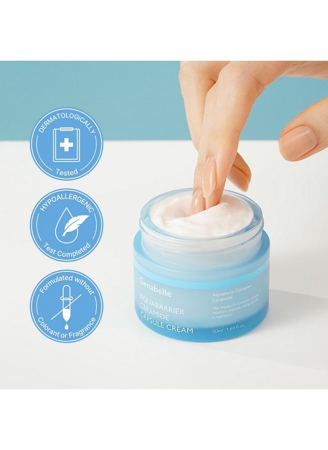 Genabelle - Revitalize & Nourish: Aquabarrier Ceramide Capsule Cream - Intensive Hydration & Skin Barrier Repair | 72-Hour Moisture Lock, Dermatologist Tested, 1.69 Fl Oz - Image 1