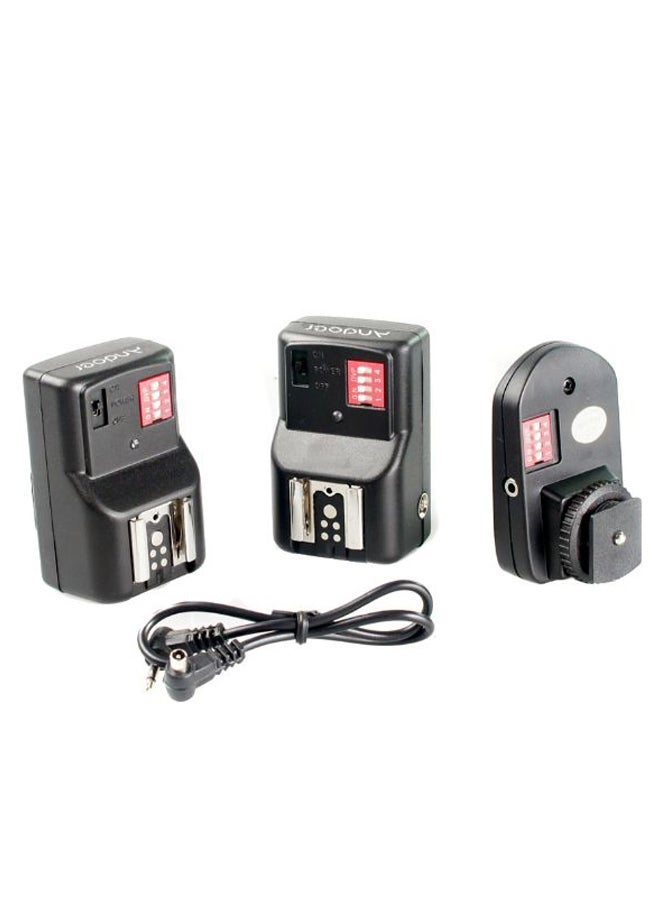 NIBEMINENT Wireless Speedlite Remote Flash Trigger Black/Silver/Red - Image 1