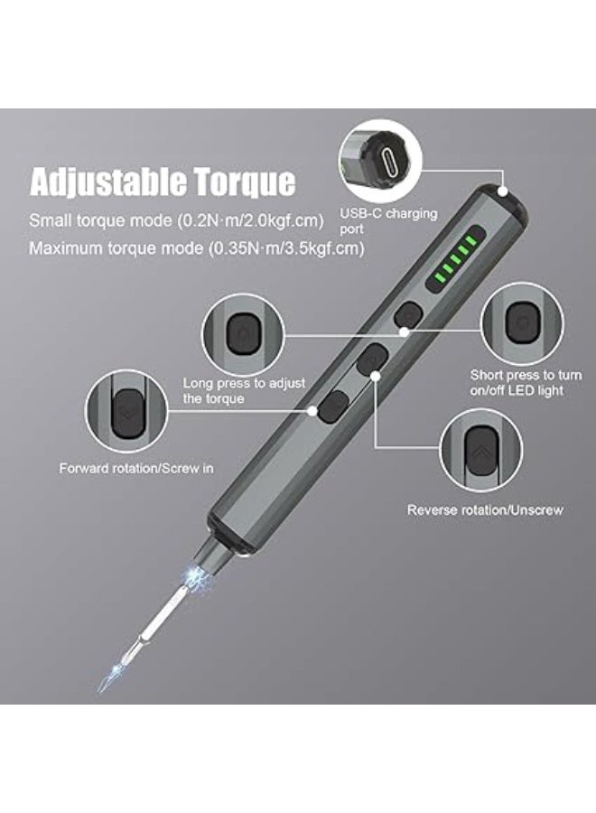 Small Electric Screwdriver - 68-in-1 Cordless Tool with Magnetic Bits & Adjustable Torque - Lightweight & Easy to Use for Daily Repairs - Image 2