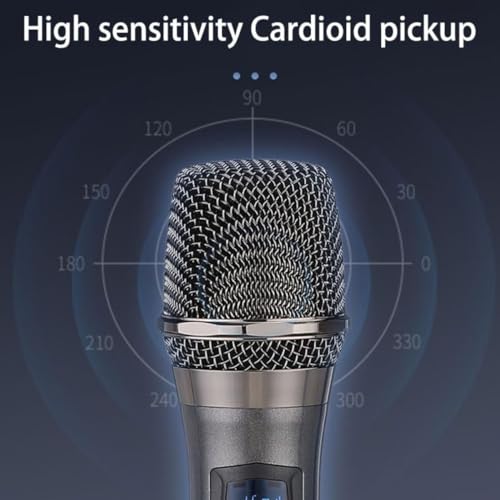 IMAGINEA Professional UHF Wireless Microphone System Cordless Mics with Receiver – Crystal Clear Audio for Singing, Presentations, Stage & Outdoor Use - Image 2