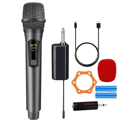 IMAGINEA Professional UHF Wireless Microphone System Cordless Mics with Receiver – Crystal Clear Audio for Singing, Presentations, Stage & Outdoor Use - Image 1