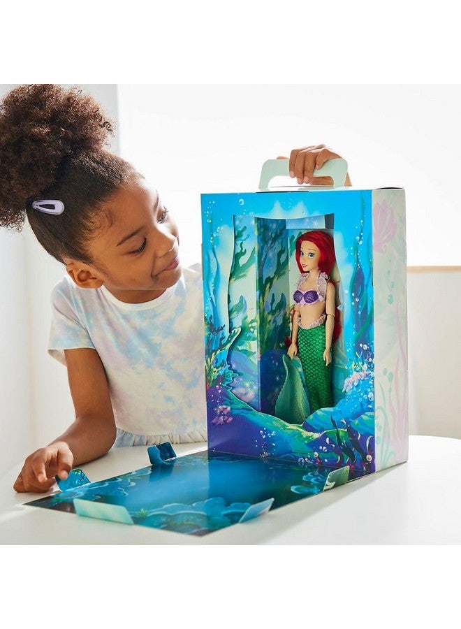 Disney store دمية الأميرة الرسمية من متجر ديزني (أرييل من فيلم الحورية الصغيرة) 11 بوصة، تشمل كتاب تلوين وفستان إضافي، دمية الأميرة بزي كلاسيكي، ألعاب أميرات للبنات - Image 5