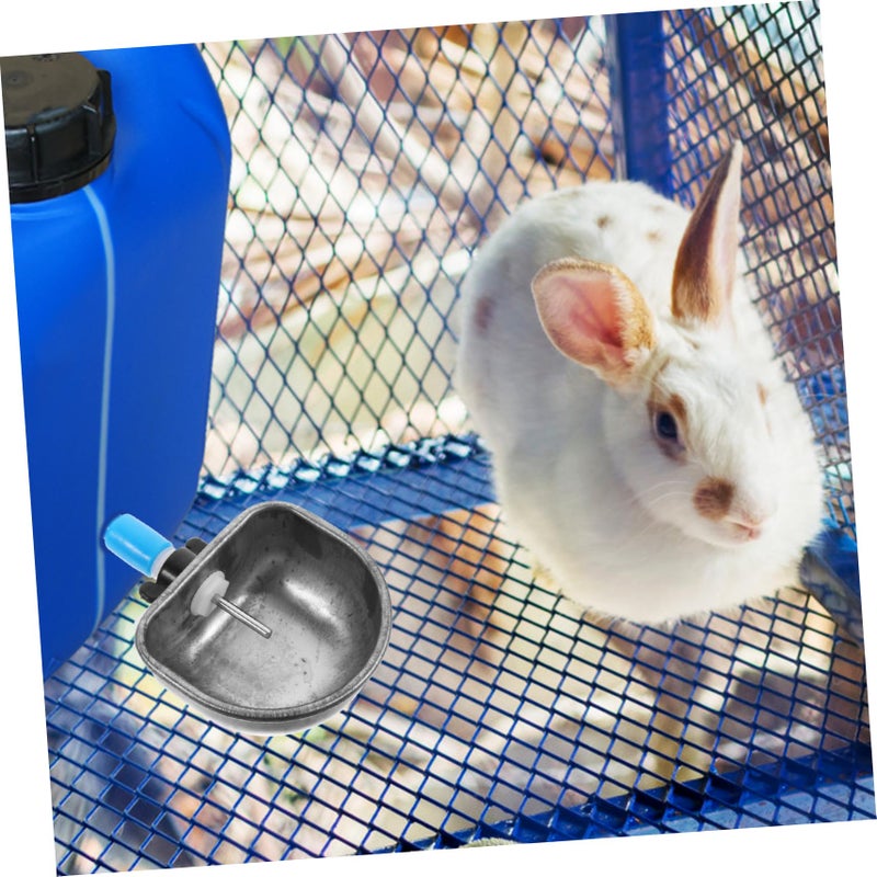 6Pcs Rabbit Water Bowl and Feeder Set Easy Install Automatic Watering for Bunnies - Image 3