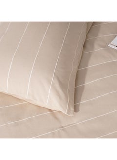 Generic Taupe striped comforter set 2 pcs twin size 1* 180*200cm comforter + 1 50*75 pillow cover  - Image 2