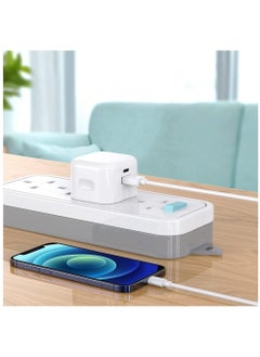 ELTRAZONE Galaxy A04 / A04s / A04 Core USB C Charger Plug 20W Dual Port USB C Fast Charger PD&QC 3.0 USB C Charging Plug Power Delivery Wall Adapter For Samsung Galaxy A04 / A04S / A04 Core (WHITE)  - Image 5