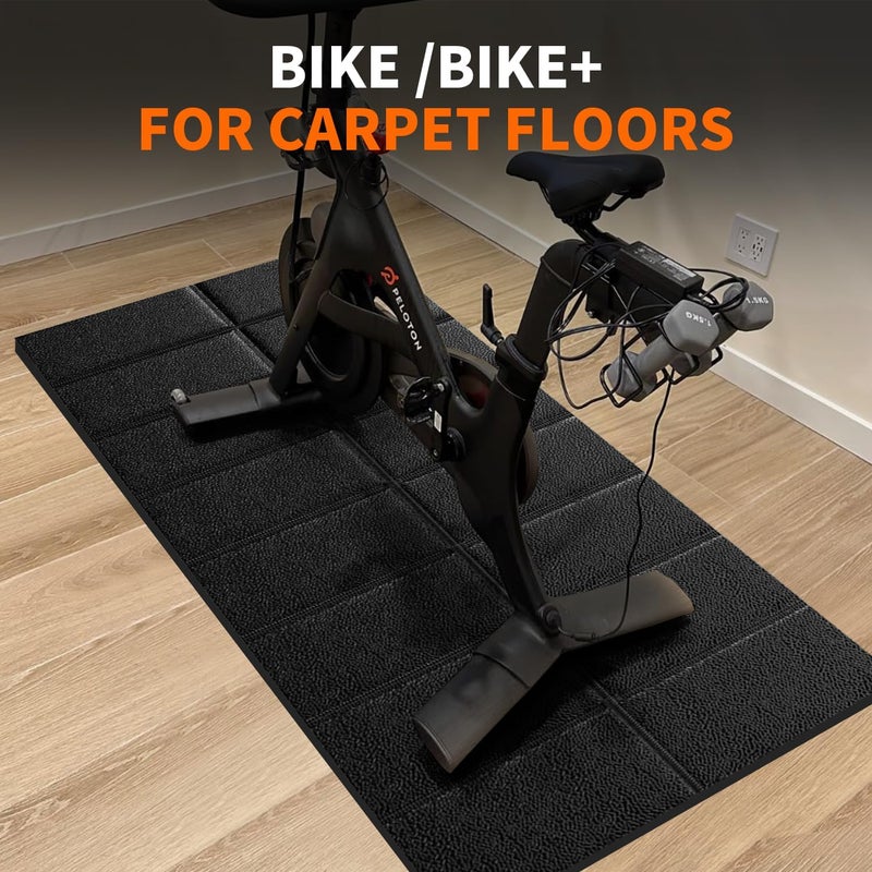 THAILE Exercise Bike Mat, Compatible with Peloton Bikes, 63"x30", Bike Trainer Mats, Mat for Indoor Stationary Spin Bikes Treadmill Walking Pad on Hardwood Floor Carpet Protector - Image 3