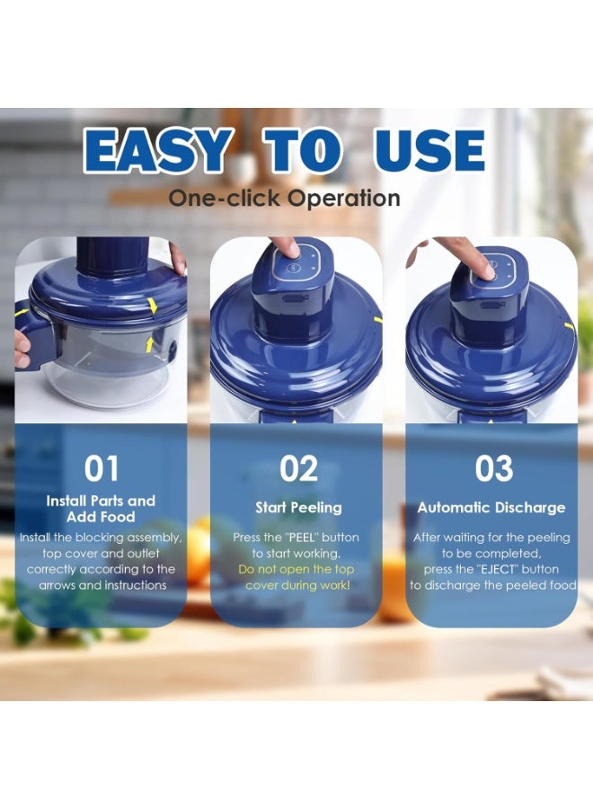 Eworld Electric Garlic & Vegetable Peeler | Automatic Peeler for Small Fruits & Veggies | Fast, Powerful, Easy to Clean & Compact Kitchen Tool - Image 4