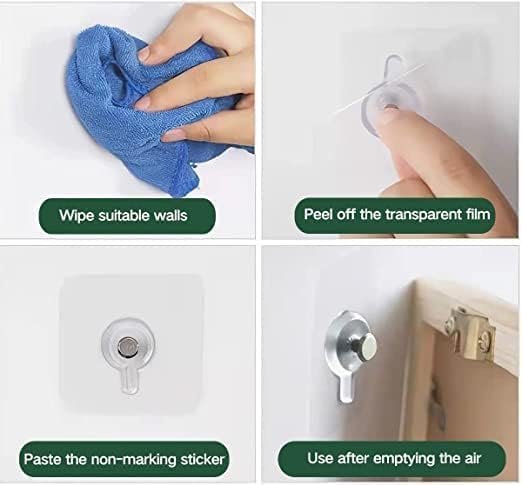 Shanya Wall Hooks for Hanging – Adhesive Wall Hook for Heavy Items | Wall Hanging Hooks, Strong Wall Hook for Home Organization, Pack of 10 - Image 4