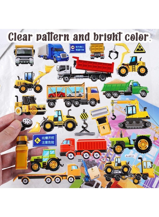 فنبلاست مجموعة ملصقات FunBlast بموضوع المركبات - ملصقات كاواي منتفخة للأطفال، ملصقات ثلاثية الأبعاد للبنات، ملصقات جمالية، ملصقات لطيفة، ملصقات إسفنجية للأطفال، ملصقات ذاتية اللصق (مجموعة من قطعتين) - Image 2