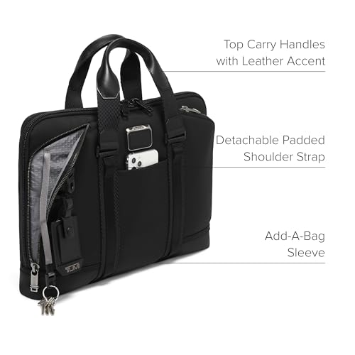 TUMI - Alpha Bravo Academy Brief - Compact Laptop Briefcase - Travel Laptop Bag - 11.8" X 15.5" X 2.0" - For 15" Laptop - Black - Image 4