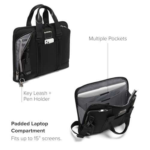TUMI - Alpha Bravo Academy Brief - Compact Laptop Briefcase - Travel Laptop Bag - 11.8" X 15.5" X 2.0" - For 15" Laptop - Black - Image 3