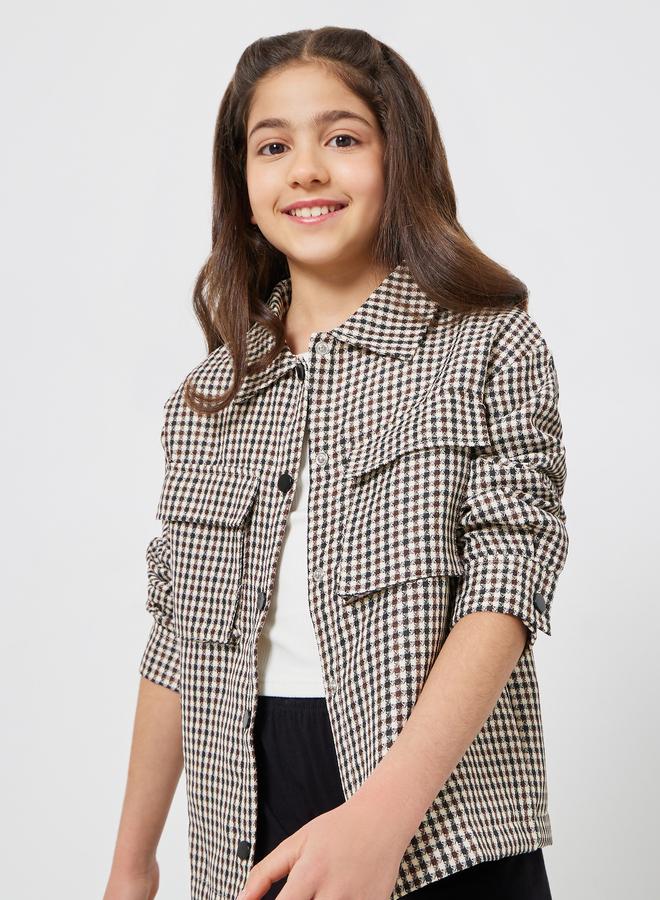 ستايلي قميص كاروهات بجيوب - Image 1