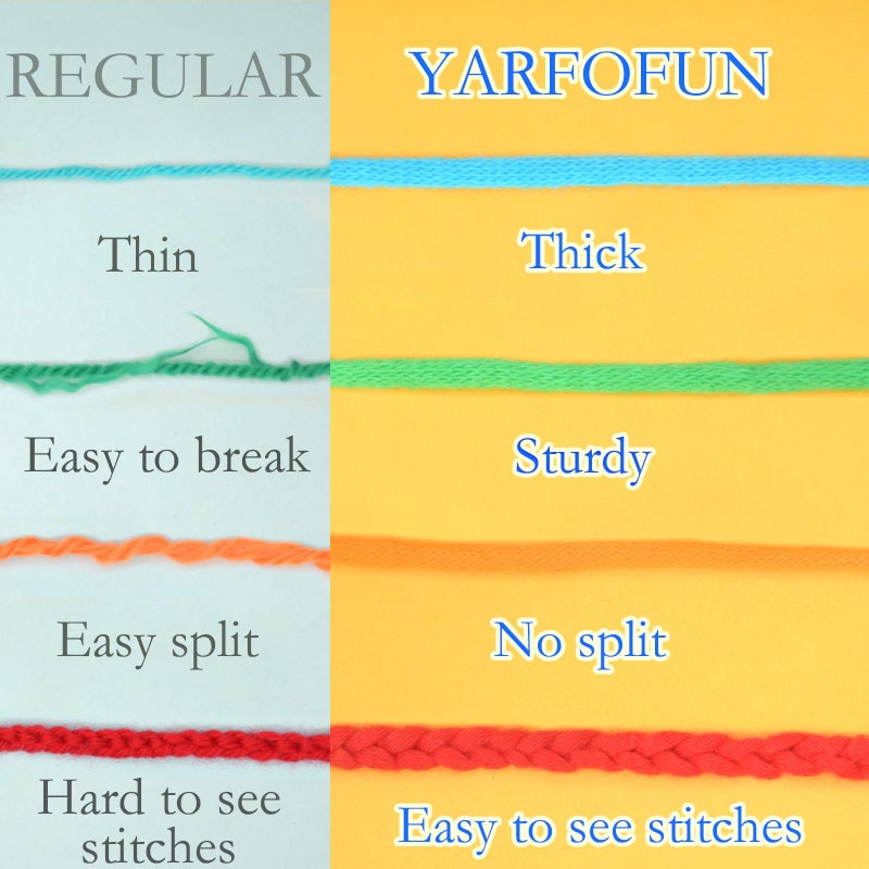 YARFOFUN 6 Pack Cotton Crochet Yarn for Beginners - Olive Avocado Green with Easy-to-See Stitches - Image 3