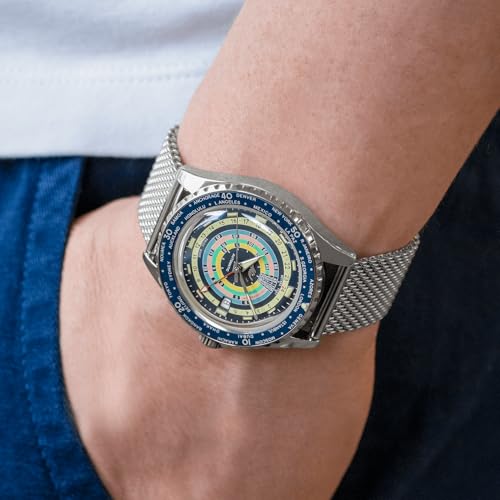 MIDO Ocean Star Decompression Worldtimer - Swiss Automatic GMT Watch for Men - Blue Dial - Stainless Steel 40.5mm Case - M0268291704100 - Image 4