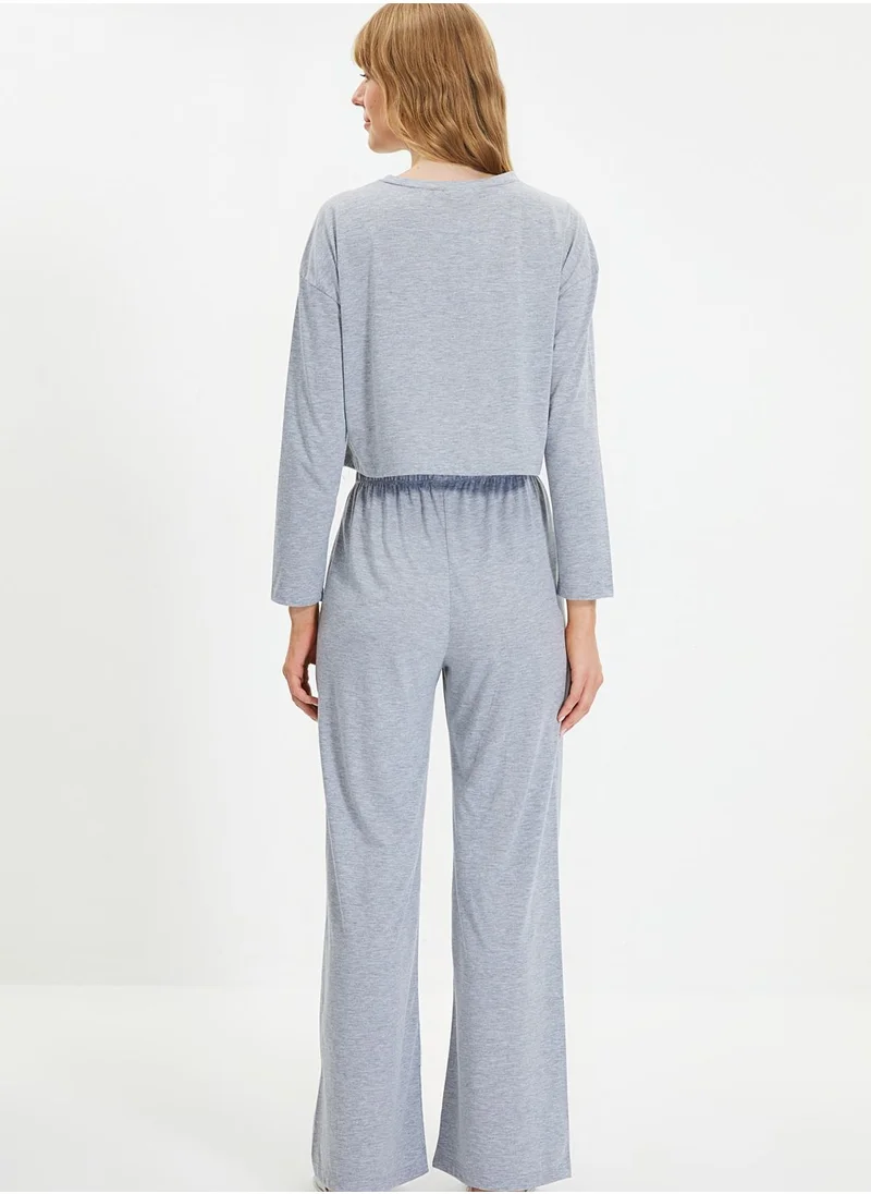 trendyol Crew Neck T-Shirt & Pyjama Set