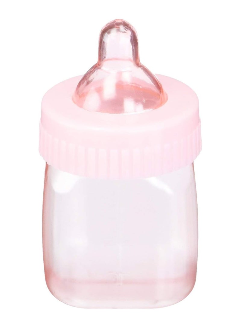 أمسكان هدايا زجاجات الأطفال باللون الوردي، 6 قطع