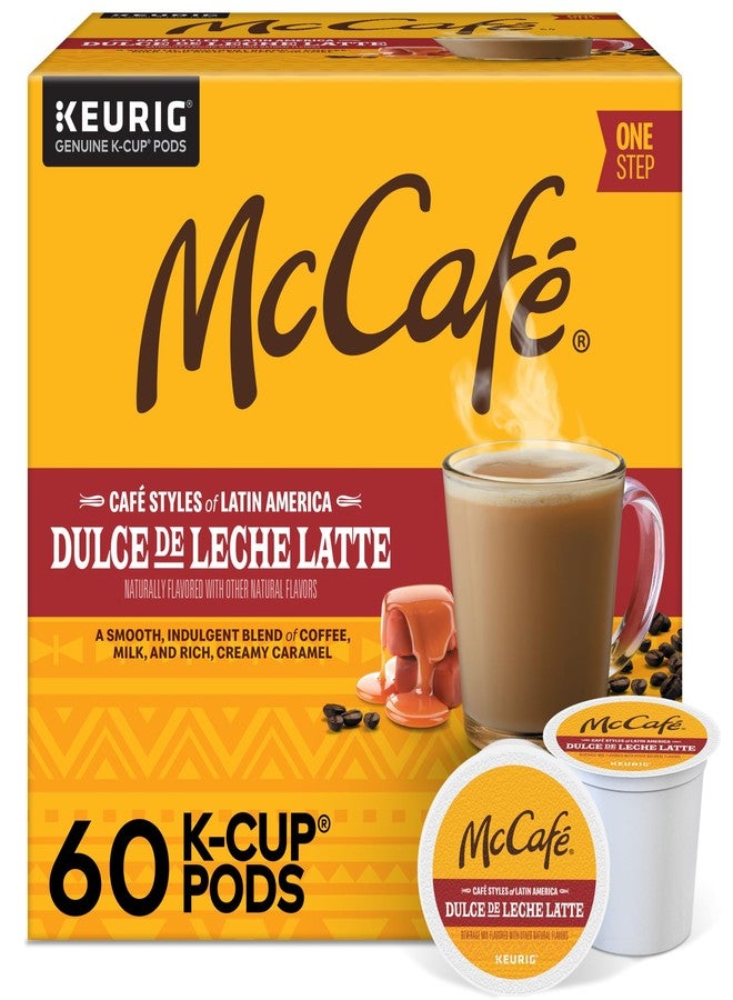 McCafe McCafé Dulce de Leche Latte, One Step Latte Single Serve Keurig K-Cup Pods, Flavored Coffee, 60-Count Box (6 Packs of 10) - Image 1