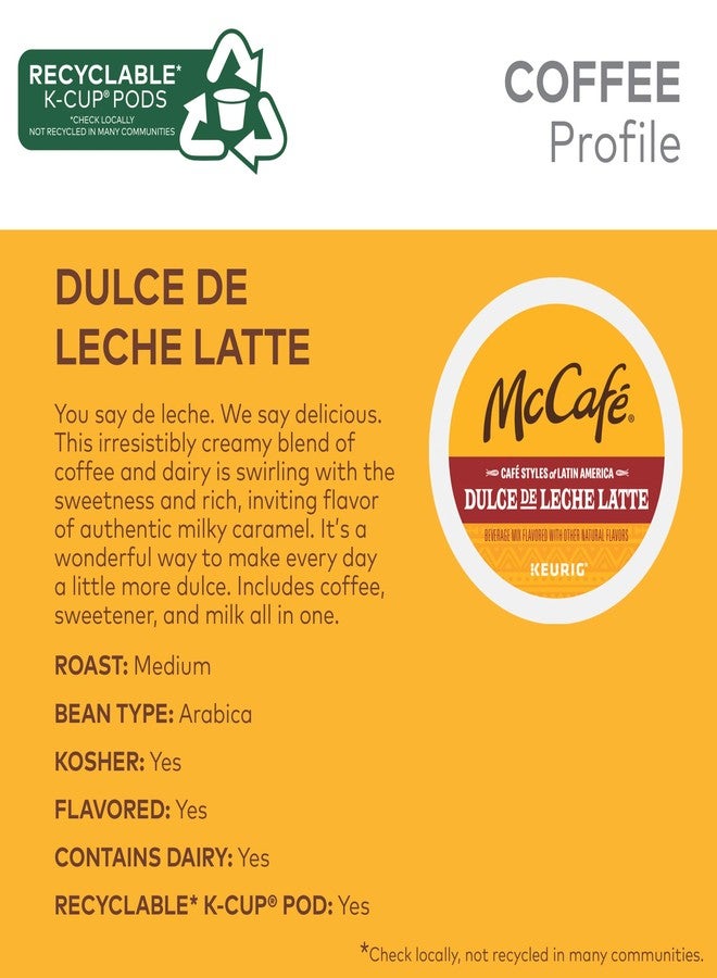 McCafe McCafé Dulce de Leche Latte, One Step Latte Single Serve Keurig K-Cup Pods, Flavored Coffee, 60-Count Box (6 Packs of 10) - Image 3